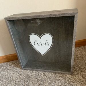 Distressed Grey Wood Cards Shadow Box